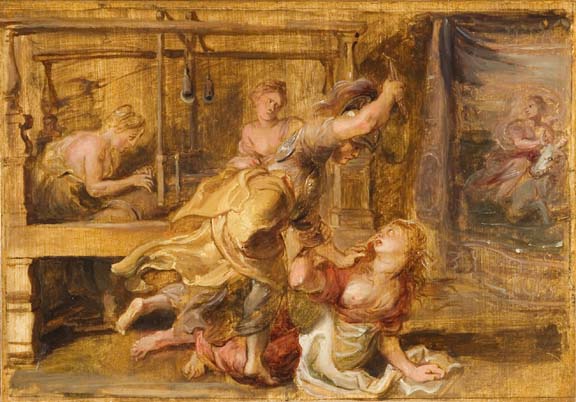 Métamorphose d'Arachné, Ovide Pallas_Arachne_Peter_Paul_Rubens