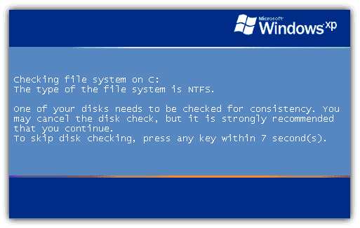 حل مشكلة ظهور شاشة الفحص الزرقاء لأى قرص قبل دخول الوندوز. Disable-chkdsk-at-boot