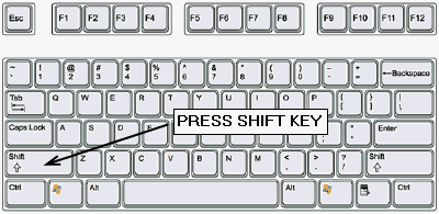 aide:flash disque Press-shift-key-to-disable-autorun