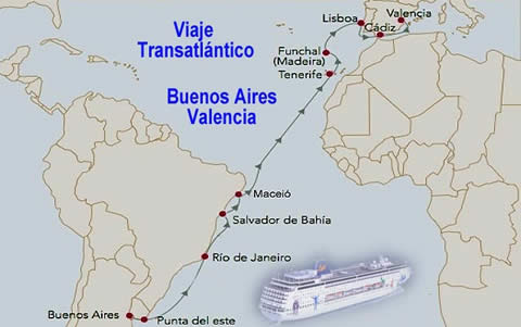 Cena mitad de año Viaje-crucero-transatlantico