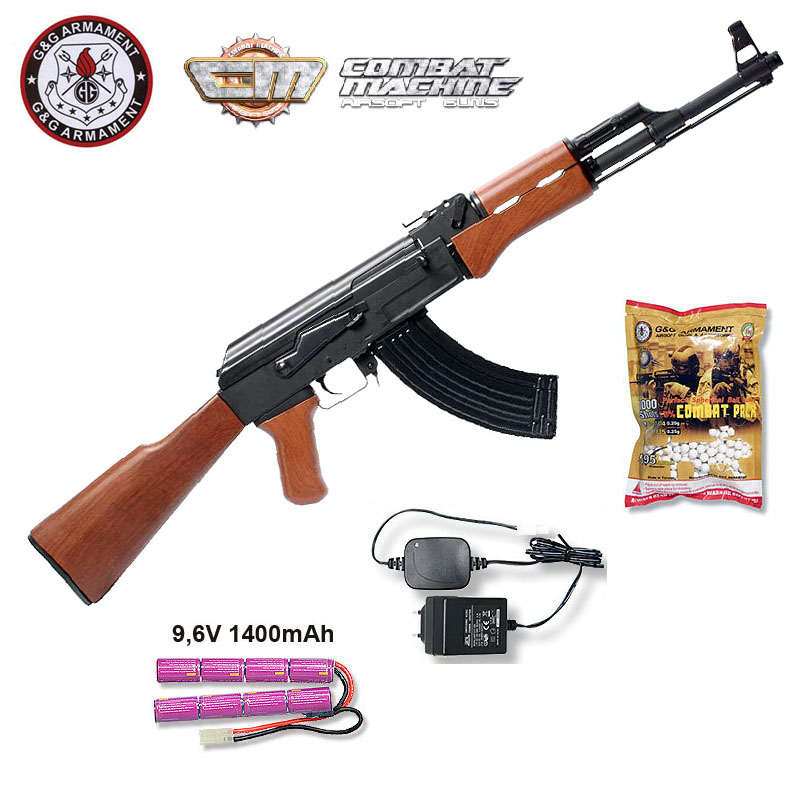 G&G COMBAT MACHINE AK47 COMBO (Puit-imitatsioon) [AEG] CM_AK_wood