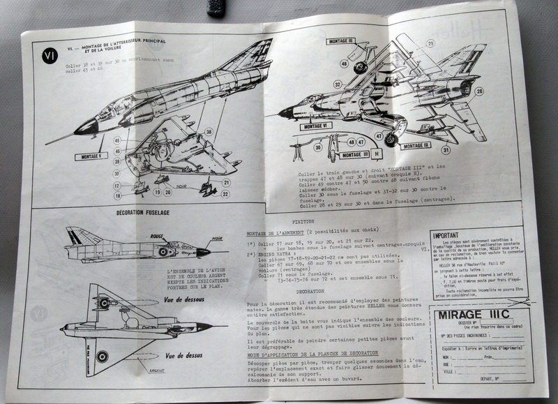 DASSAULT MIRAGE III R ou C 1/50ème Réf L511  Heller_Mirage_IIIC_1-50_03