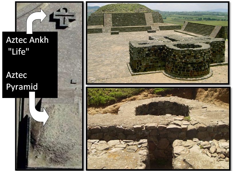 Unexplained Mystical Structure: Egyptian “Ankh Cross” Temple―Built By The Aztecs? Aztec-ankh-cross-and-pyramid