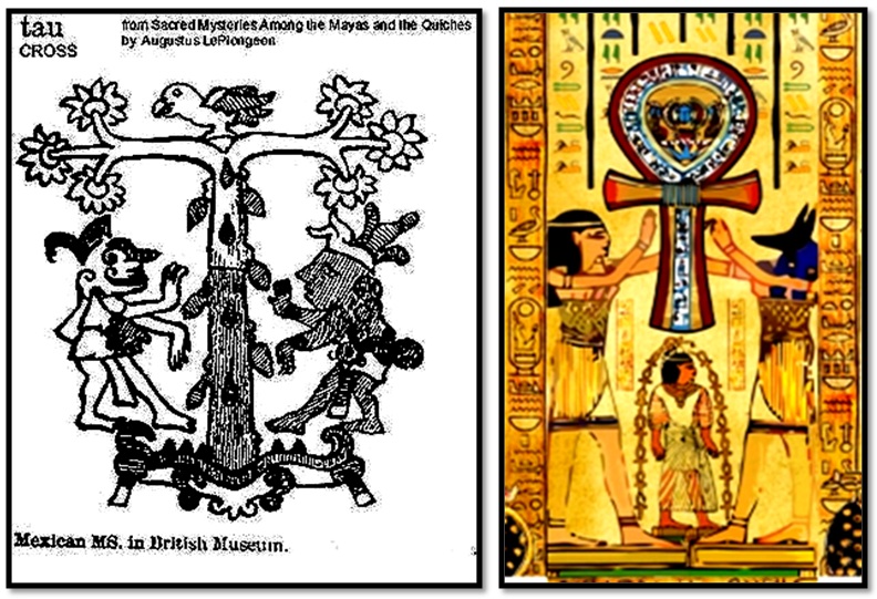 Unexplained Mystical Structure: Egyptian “Ankh Cross” Temple―Built By The Aztecs? Aztec-tau-egyptian-tau-side-by-side