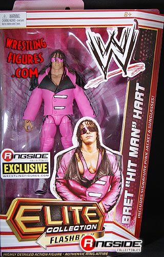 Bret Hart Pink & Black Attack Elite Exclusive Rex_032_moc