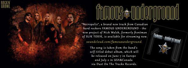 Immediate Press Release: FAMOUS UNDERGROUN​D New Song Available For Streaming Famousundergroundnecropolis-600x220