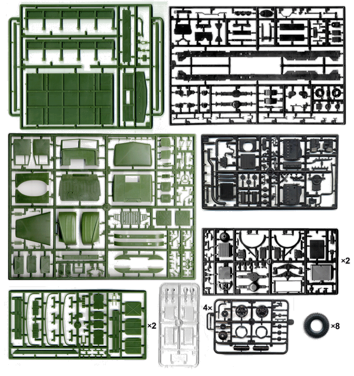 Soviet Medium Truck KrAZ-214B (1:35) - RODEN 804_ram