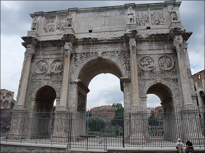 Rome Chrétienne et ses monuments - EUGENE DE LA GOURNERIE - 1867 Arc-constantin