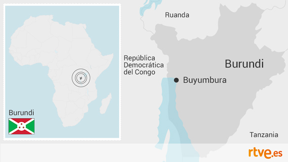 Burundi. Dos ministros amenazan con cerrar una radio en Burundi por informar de las protestas. Mapa_burundi_570