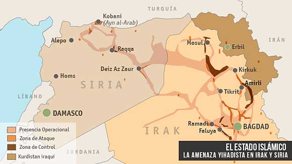 Estados Unidos y sus aliados árabes atacan por primera vez al Estado Islámico en Siria Mapa_irak_ac