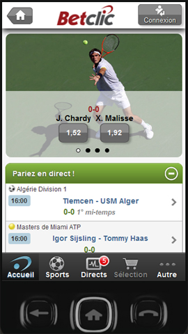 BetClic.fr disponible sur iPhone , iPad et Android  Iphone-betclic-4