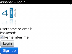 برنامج 4Shared – فور شير للبلاك بيري Screenshot2010121411375-300x225
