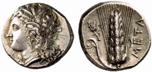 Quelques monnaies grecques célèbres  20-metaponte