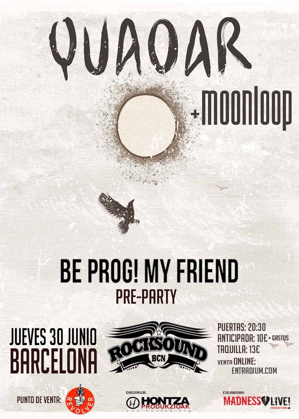 ROCKSOUND JUNIO'16/THE RUMJACKS/ PARTY BE PROG: QUAOAR + MOONLOOP/ JAM SESSION BLUES/ SCHIZOPHRENIC SPACERS plays ZZ TOP QUAOR