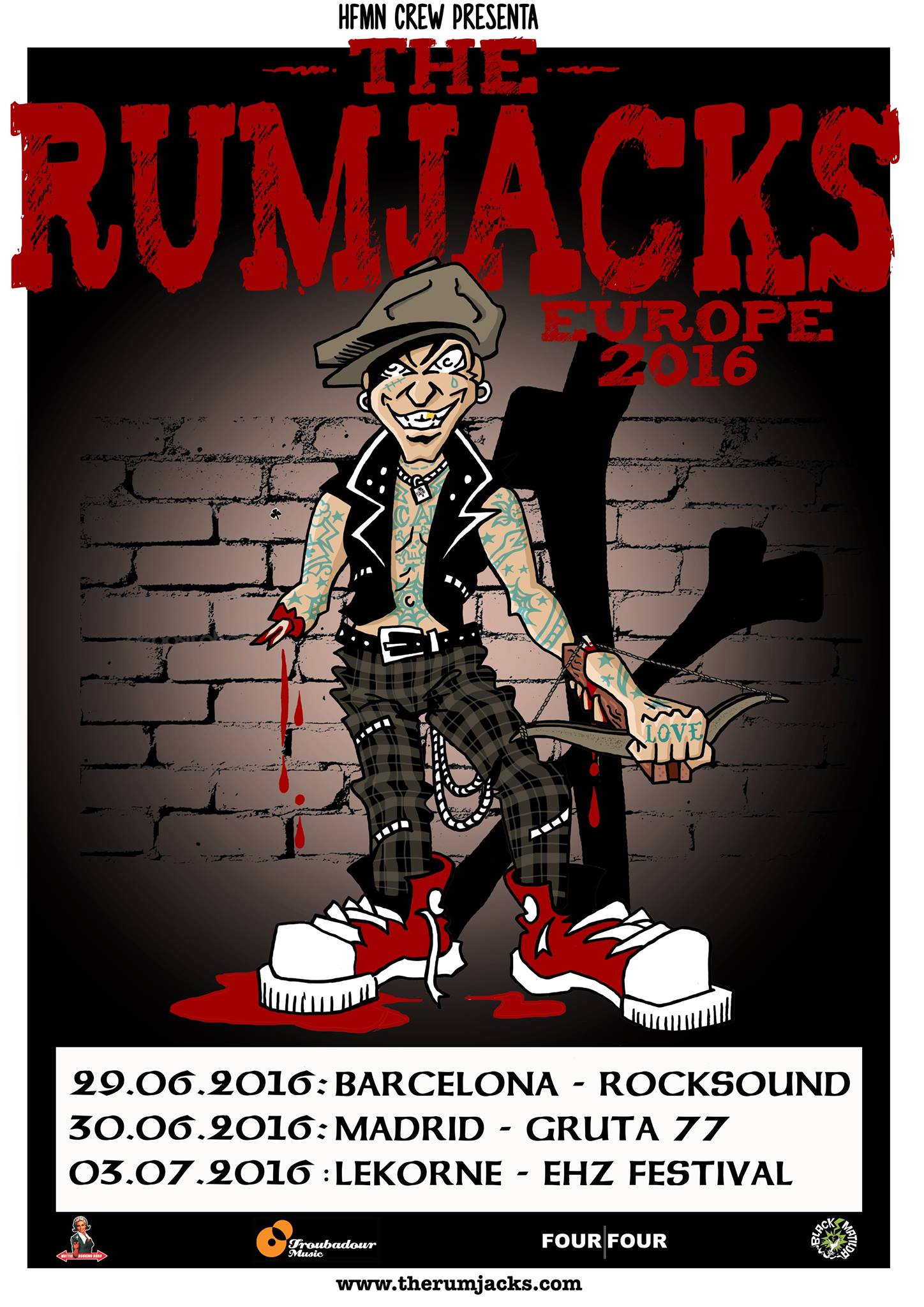 ROCKSOUND JUNIO'16/THE RUMJACKS/ PARTY BE PROG: QUAOAR + MOONLOOP/ JAM SESSION BLUES/ SCHIZOPHRENIC SPACERS plays ZZ TOP RUMJACKS