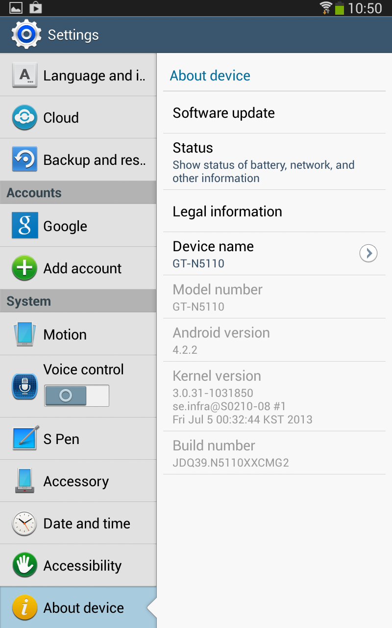 [ROM][LEAK][GT-N5110] N5110XXCMG2 : Installer Android Jelly Bean 4.2.2 sur Samsung Galaxy Note 8.0 WiFi [15/07/2013] Screenshot_2013-07-14-10-50-07