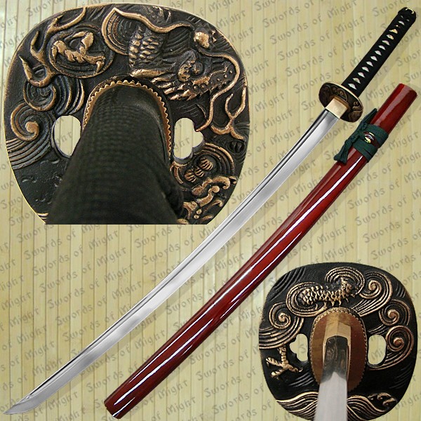 Belac Uchiha Samurai-swords-Musashi_Wind_Dragon_Katana_Red_Saya