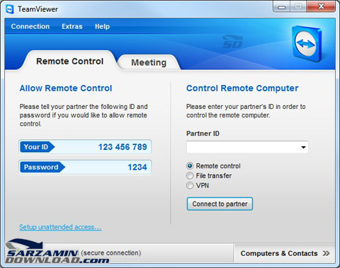  نرم افزار کنترل کامپیوتر ها از راه دور (ریموت دسکتاپ) - Team Viewer 8 Enterprise  Team.Viewer_b