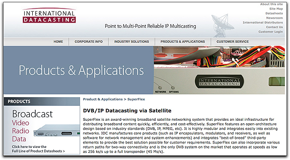 International Datacasting... Newbie Nuances @ NAB (SatBroadcasting™) Idc-dvbip-page