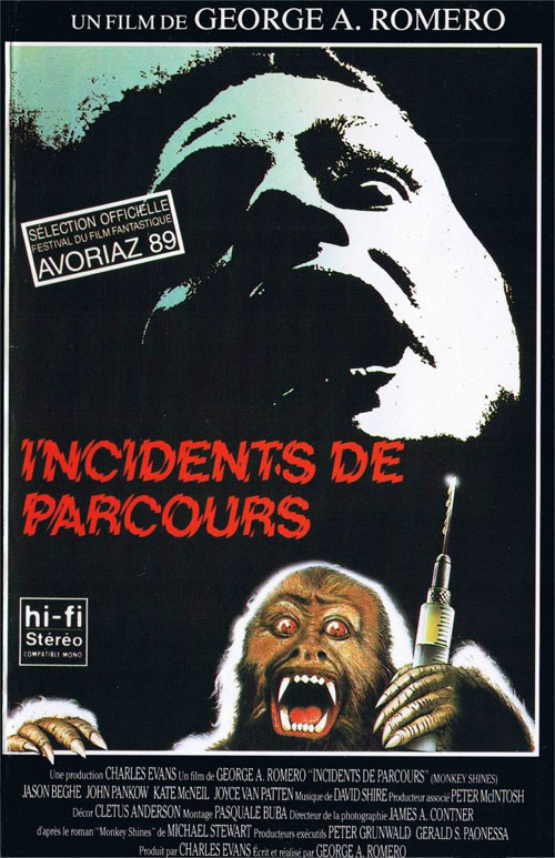 Deadlines - Cinéma - Page 8 Affiche-incidents-de-parcours-monkey-shines-1988-1