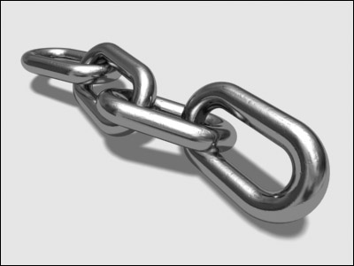 A chain is no stronger than its weakest link 3d_chrome_chain_in_3ds_max_using_a_bump_map