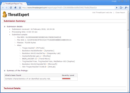 StreamArmor Streamarmor_threatexpert_screenshot5