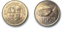 Monedas de Islandia. 100krnew_mynt