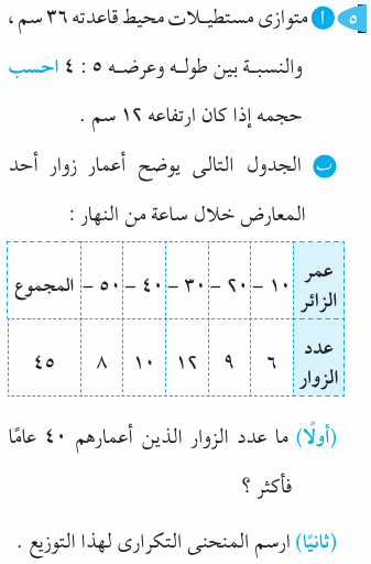 مراجعة امتحان الرياضيات للصف السادس الابتدائي بالإجابات Mth_6R_1A_07_05