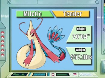 Veja uma ficha de personagem Milotic