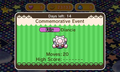 Nouvel évent dans Pokémon Shuffle ! Diancieevent