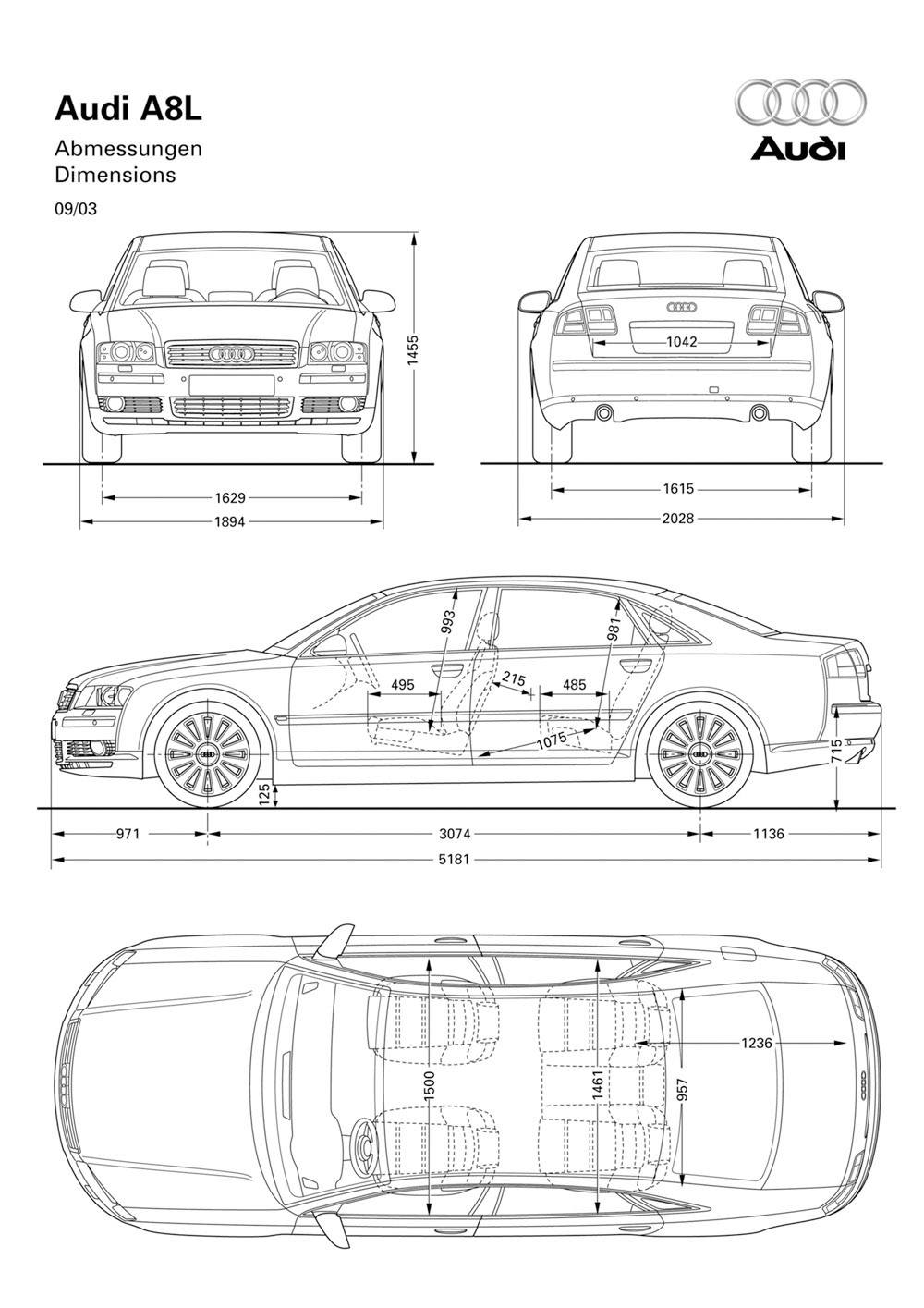    Audi Audi-A8L-6-Quattro-Dimensions