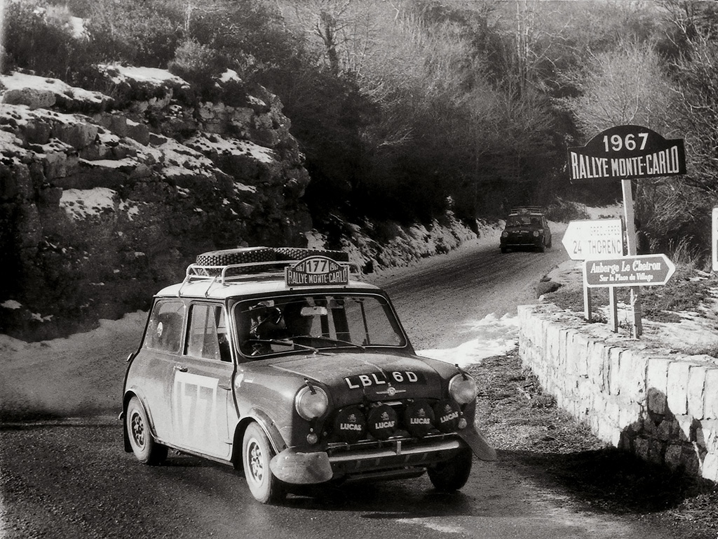 Coches Clasicos de Rally - Página 4 Mini-at-the-Monte-Carlo-Rally-1967-Aaltonen-and-Liddon-1024x768