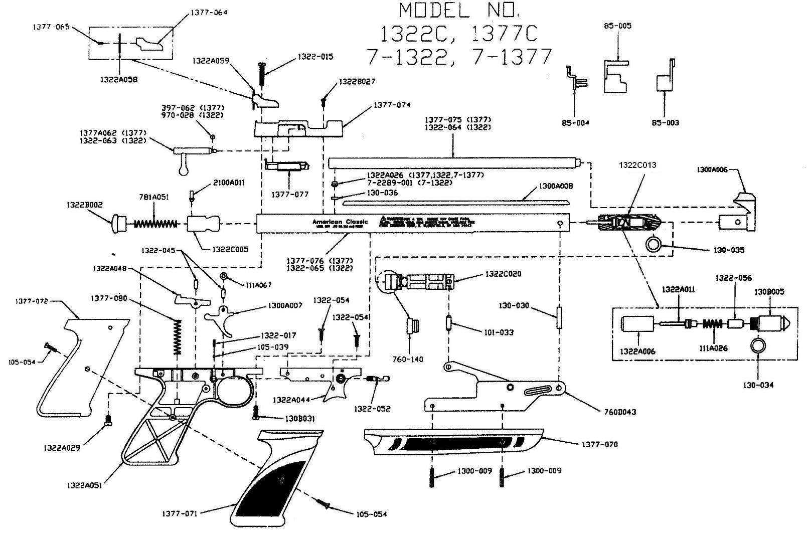 Pièce manquante sur crosman 1377 ? 1377