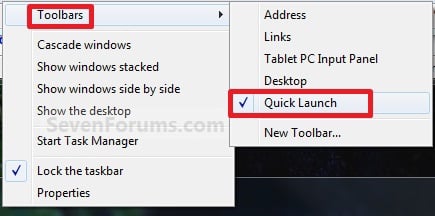 How to Enable or Disable Quick Launch in Windows 7 2049d1230926904t-quick-launch-enable-disable-remove