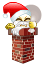 Bom Natal/Ano Novo para todos Santa-stuck-in-chimney-smiley-emoticon