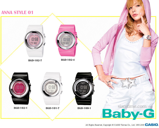 นาฬิกา casio babyG ,g-shock,data bank,sheen ของใหม่ SALE 40-60% BGD-100--101-102