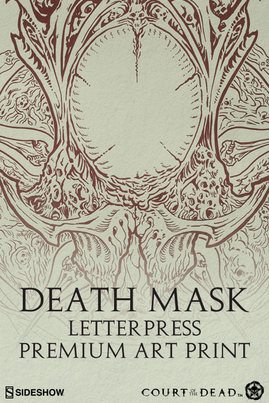 [Sideshow] Court of the Dead™ - Premium Art Print - Death: Mask Letterpress  500348-death-mask-letterpress-001