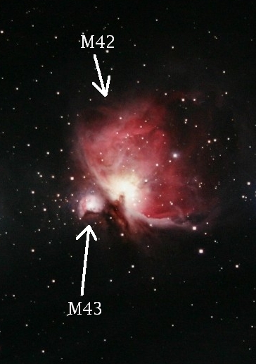Orion et l'Homme qui court (avec la photo) M43_1