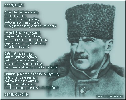 ResimLi Atatürk ŞiirLeri Ataturkum