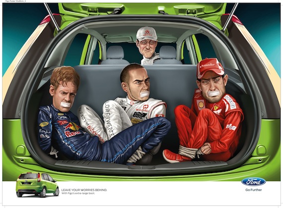 Ford lanza campaña publicitaria para “dejar los problemas atrás” y utiliza escándalos de Berlusconi Ford-figo-sexist-print-ad-starring-michael-schumacher1