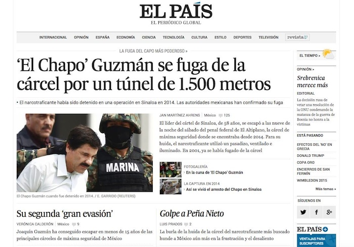 La fuga de Guzmán Loera es un “golpe durísimo” para la imagen de EPN, afirma la prensa extranjera    El-Pa%C3%ADs