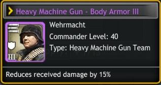 Rare items HeavyMachineGunBodyArmorIII