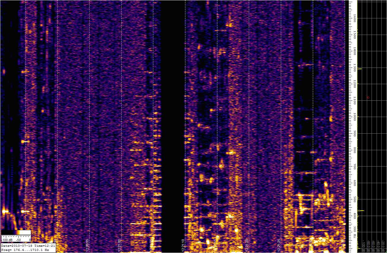 Bande FM scannée en Frequence 106-107