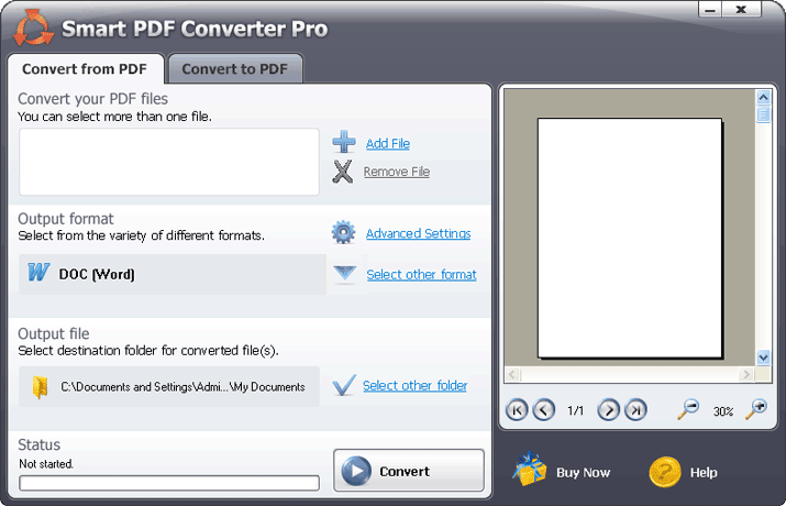 برنامج #1 Smart PDF Converter 5.7 برنامج تحويل الملفات pdf Shot