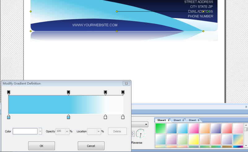 برنامج التصميم  الاعلانيSmartsysSoft Business Publisher v2.10  Editgradientcolors