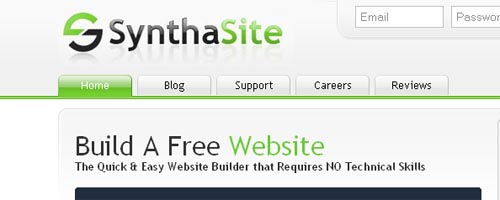 13 Libre herramientas en línea que le ayuda a crear y albergar su sitio Web Synthasite