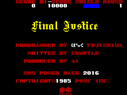 [Hack] News MSX to Master System (MSX2SMS) Final_justice_title_370