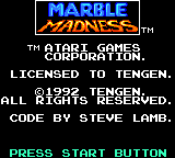 Test : Marble Madness MarbleMadness-GG-TitleScreen