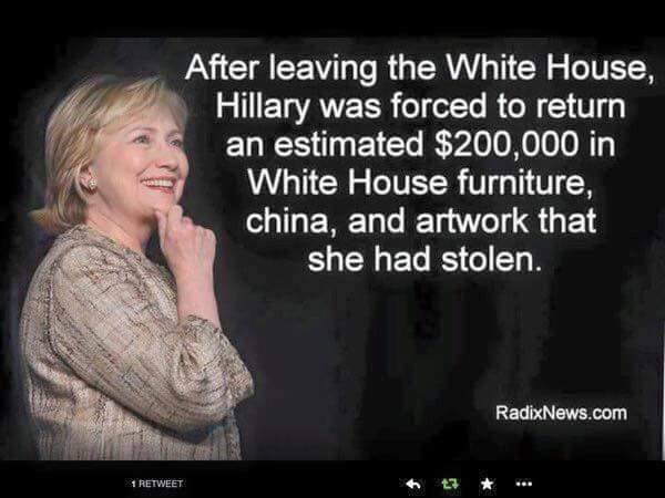 Hang the Clintons!  Hillary-clinton-stolen-furniture