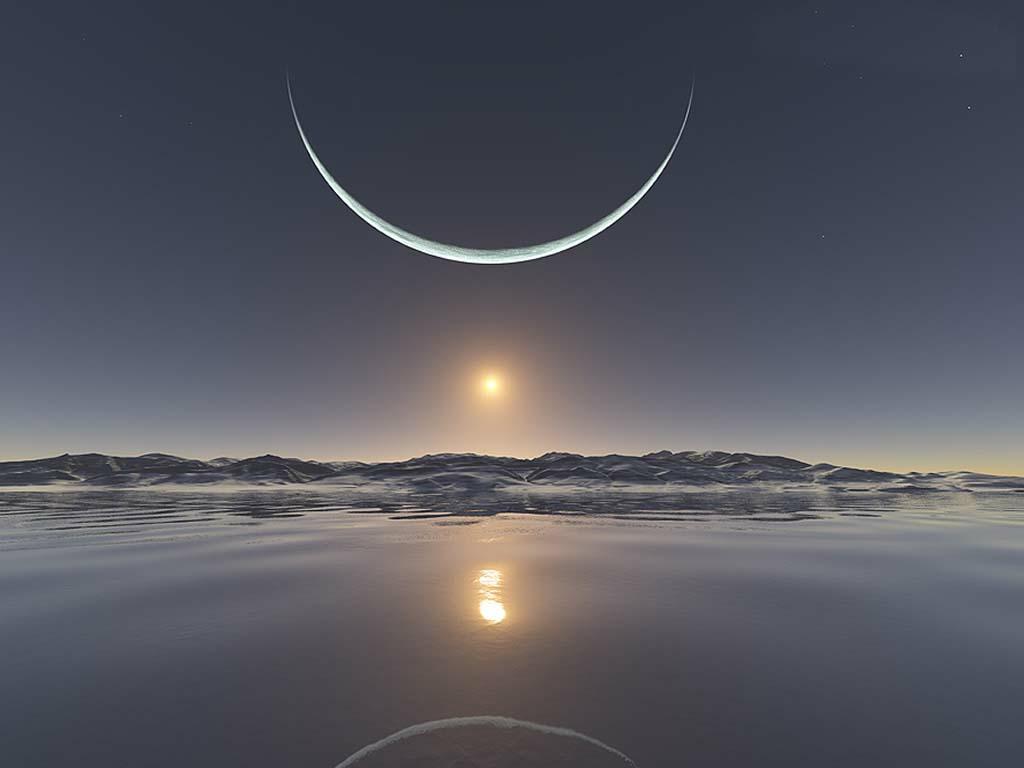 حل شهر الخير على قسم الخير North-pole-sun-moon